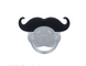 Ортодонтична силіконова пустушка соска Джентельменські вуса чорні  706 фото 1