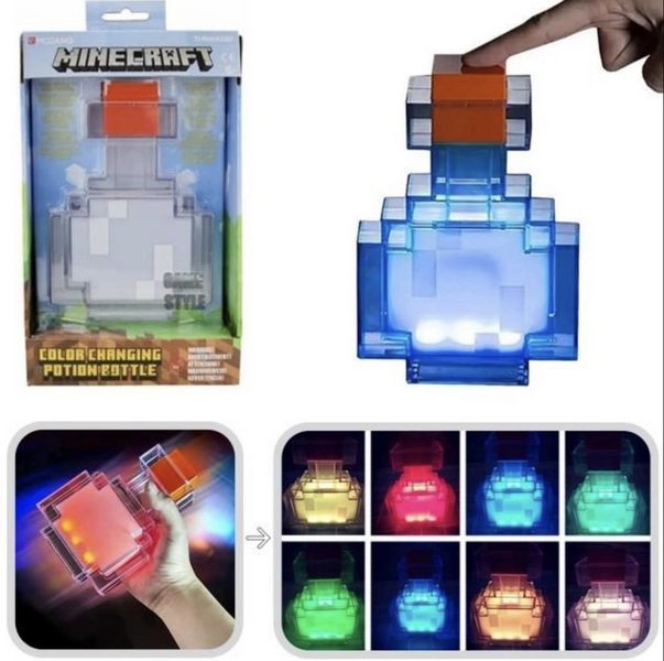 Нічник Майнкрафт Зілля Minecraft Potion Bottle лампа LED  710 фото